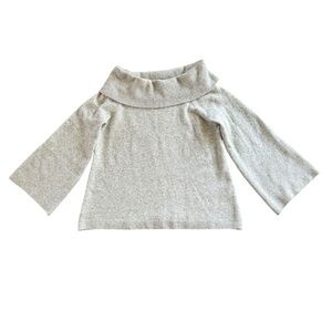 Ann Taylor Light Gray Cowl Neck Sweater